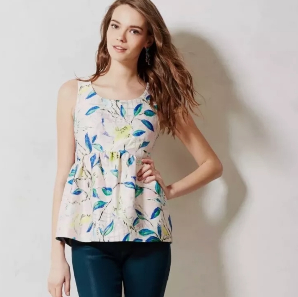Brocade Peplum Top ANTHROPOLOGIE by Leifsdottir